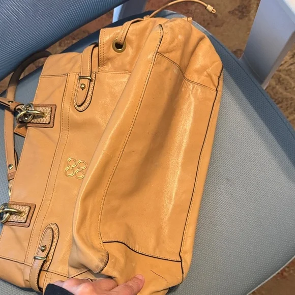 Rehab Coach Tan Leather Tote Bag - Picture 4 of 16